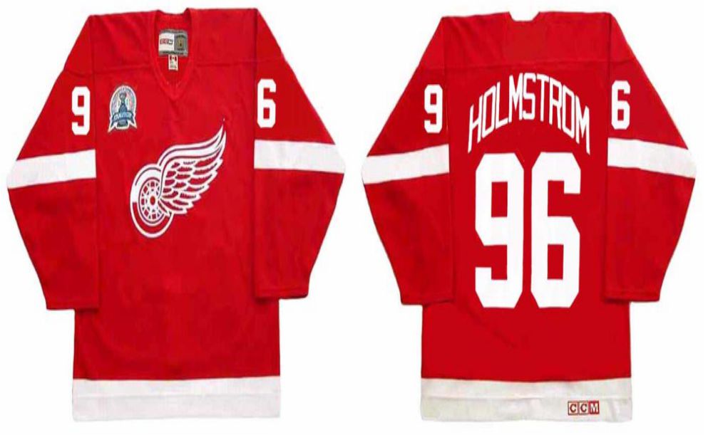 2019 Men Detroit Red Wings #96 Holmstrom Red CCM NHL jerseys->detroit red wings->NHL Jersey